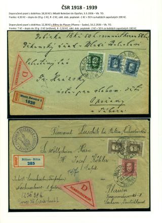 CASH ON DELIVERY (COD) LETTERS ON CZECHOSLOVAK TERRITORY 1867-1953 – sheet 32