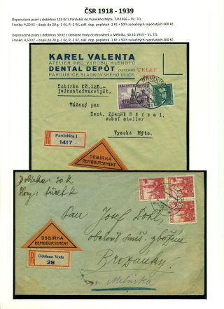 LISTOVNÍ ZÁSILKY "NA DOBÍRKU" NA TERITORIU ČESKOSLOVENSKA 1867-1953 – list 41