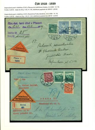 LISTOVNÍ ZÁSILKY "NA DOBÍRKU" NA TERITORIU ČESKOSLOVENSKA 1867-1953 – list 46
