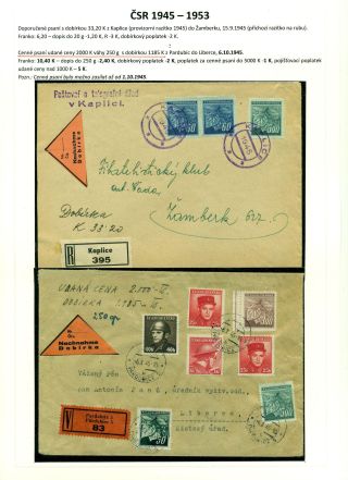 CASH ON DELIVERY (COD) LETTERS ON CZECHOSLOVAK TERRITORY 1867-1953 – sheet 70