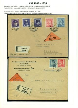 CASH ON DELIVERY (COD) LETTERS ON CZECHOSLOVAK TERRITORY 1867-1953 – sheet 71