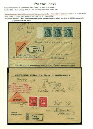 CASH ON DELIVERY (COD) LETTERS ON CZECHOSLOVAK TERRITORY 1867-1953 – sheet 72