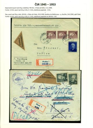 CASH ON DELIVERY (COD) LETTERS ON CZECHOSLOVAK TERRITORY 1867-1953 – sheet 77