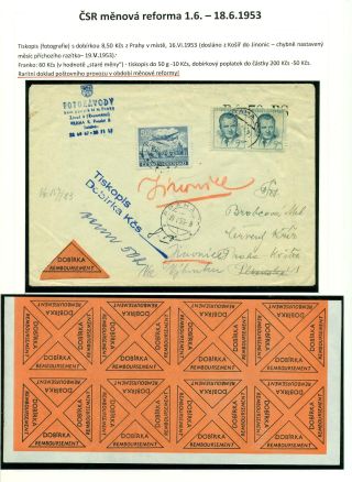 CASH ON DELIVERY (COD) LETTERS ON CZECHOSLOVAK TERRITORY 1867-1953 – sheet 80