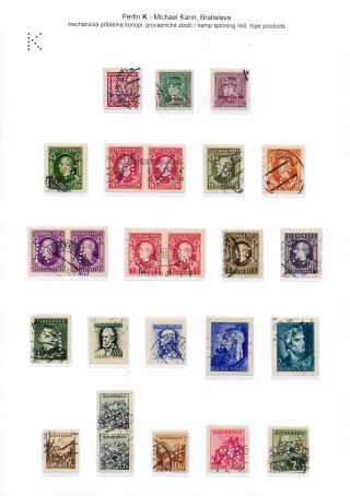 PERFINS IN SLOVAKIA 1939-1945 – sheet 7