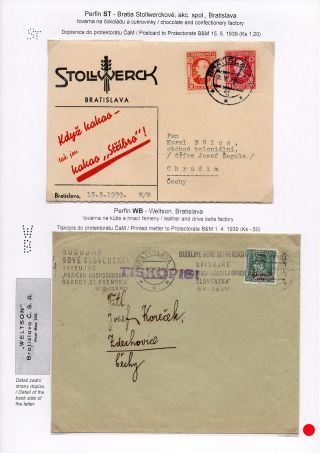 PERFINS IN SLOVAKIA 1939-1945 – sheet 16