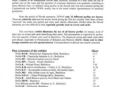 PERFINS IN SLOVAKIA 1939-1945