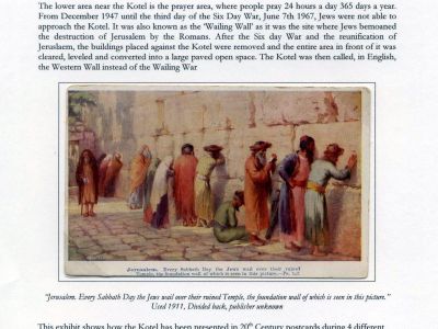 THE KOTEL: THE WESTERN WALL OF THE TEMPLE MOUNT IN 20th CENTURY POSTCARDS