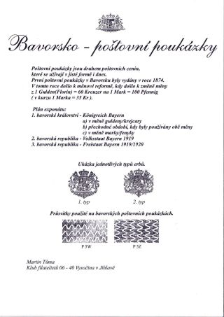 BAVORSKO - POŠTOVNÍ POUKÁZKY – list 1