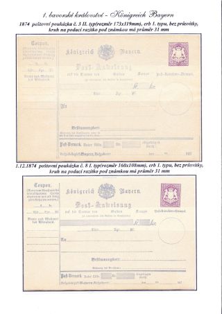 BAVORSKO - POŠTOVNÍ POUKÁZKY – list 2