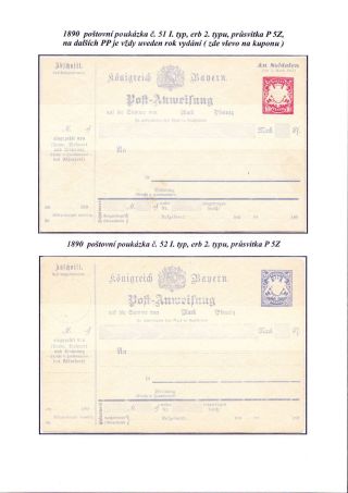 BAVORSKO - POŠTOVNÍ POUKÁZKY – list 6