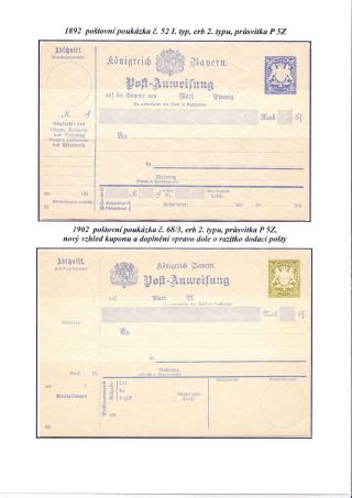 BAVORSKO - POŠTOVNÍ POUKÁZKY – list 7