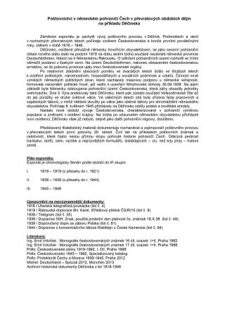 POSTAL SERVICE IN THE GERMAN BORDERLAND OF BOHEMIA DURING CONSTITUTIONAL CHANGES ON THE EXAMPLE OF DECIN REGION – sheet 1
