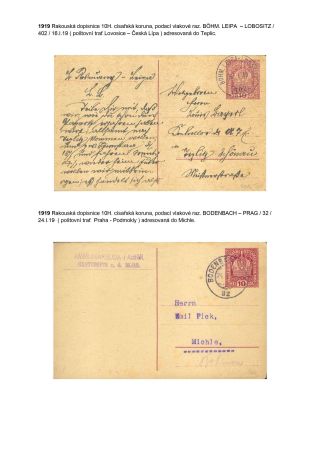 POSTAL SERVICE IN THE GERMAN BORDERLAND OF BOHEMIA DURING CONSTITUTIONAL CHANGES ON THE EXAMPLE OF DECIN REGION – sheet 5