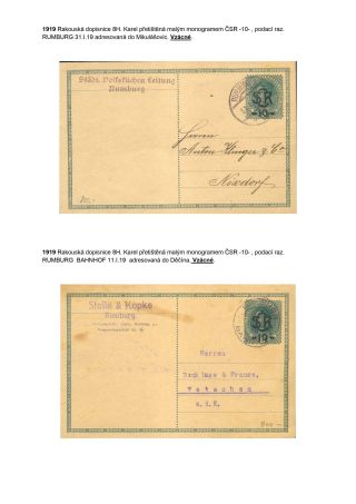 POSTAL SERVICE IN THE GERMAN BORDERLAND OF BOHEMIA DURING CONSTITUTIONAL CHANGES ON THE EXAMPLE OF DECIN REGION – sheet 6