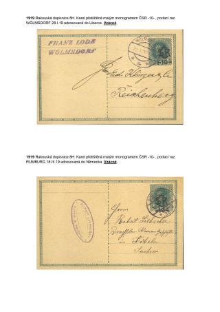 POSTAL SERVICE IN THE GERMAN BORDERLAND OF BOHEMIA DURING CONSTITUTIONAL CHANGES ON THE EXAMPLE OF DECIN REGION – sheet 7