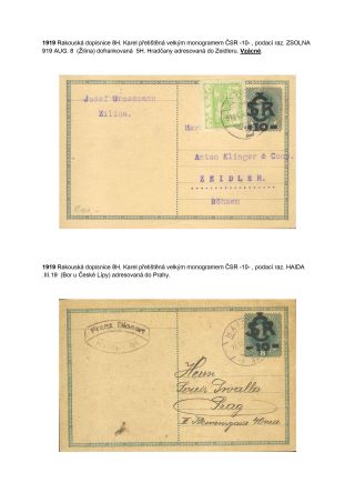 POSTAL SERVICE IN THE GERMAN BORDERLAND OF BOHEMIA DURING CONSTITUTIONAL CHANGES ON THE EXAMPLE OF DECIN REGION – sheet 10