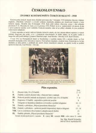 TSCHECHOSLOWAKEI - KURIERMARKEN DIE TSCHECHISCHEN PFADFINDERN 1918 – Blatt 1