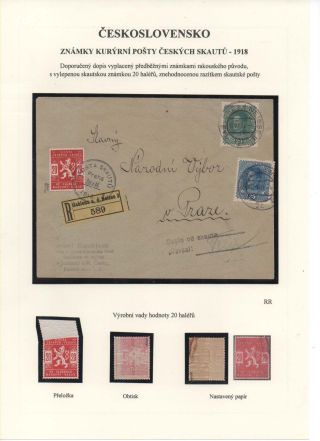 TSCHECHOSLOWAKEI - KURIERMARKEN DIE TSCHECHISCHEN PFADFINDERN 1918 – Blatt 7