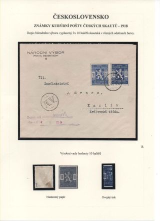 TSCHECHOSLOWAKEI - KURIERMARKEN DIE TSCHECHISCHEN PFADFINDERN 1918 – Blatt 8
