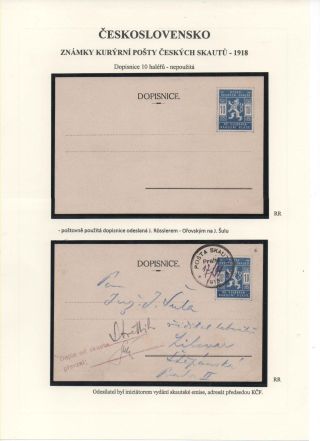 TSCHECHOSLOWAKEI - KURIERMARKEN DIE TSCHECHISCHEN PFADFINDERN 1918 – Blatt 9
