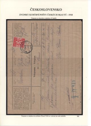 TSCHECHOSLOWAKEI - KURIERMARKEN DIE TSCHECHISCHEN PFADFINDERN 1918 – Blatt 11