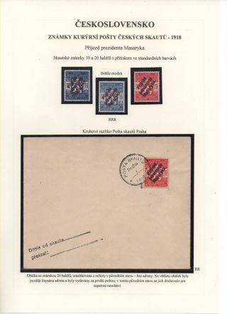 TSCHECHOSLOWAKEI - KURIERMARKEN DIE TSCHECHISCHEN PFADFINDERN 1918 – Blatt 12