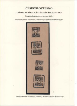 TSCHECHOSLOWAKEI - KURIERMARKEN DIE TSCHECHISCHEN PFADFINDERN 1918 – Blatt 15
