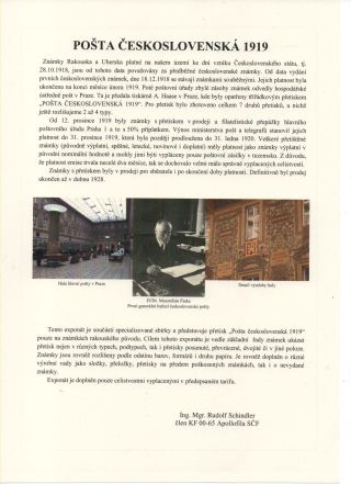 POSTA CESKOSLOVENSKA 1919 – sheet 1