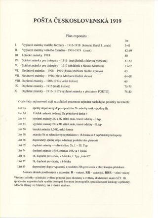 POSTA CESKOSLOVENSKA 1919 – sheet 2