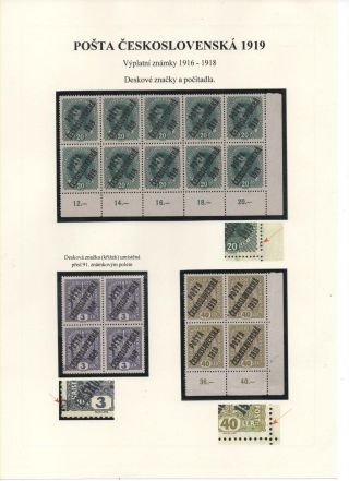 POSTA CESKOSLOVENSKA 1919 – sheet 6