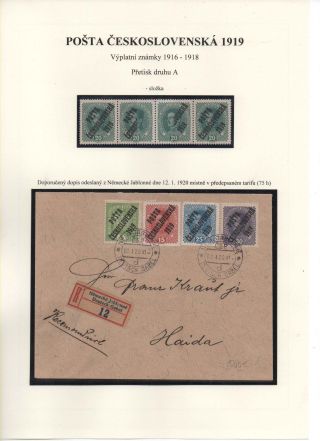 POSTA CESKOSLOVENSKA 1919 – sheet 9