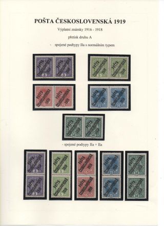POSTA CESKOSLOVENSKA 1919 – sheet 14