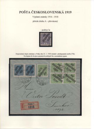 POSTA CESKOSLOVENSKA 1919 – sheet 15