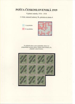 POSTA CESKOSLOVENSKA 1919 – sheet 24