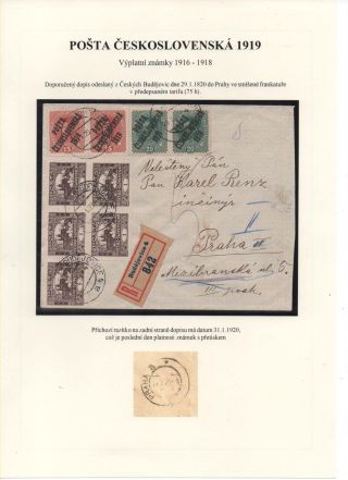 POSTA CESKOSLOVENSKA 1919 – sheet 25