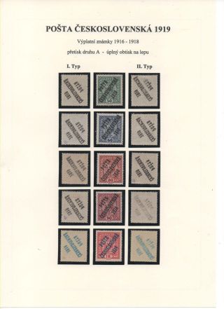 POSTA CESKOSLOVENSKA 1919 – sheet 28