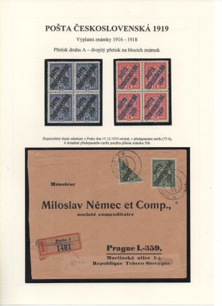 POSTA CESKOSLOVENSKA 1919 – sheet 35