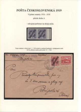 POSTA CESKOSLOVENSKA 1919 – sheet 37