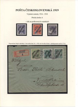 POSTA CESKOSLOVENSKA 1919 – sheet 39