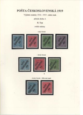 POSTA CESKOSLOVENSKA 1919 – sheet 43