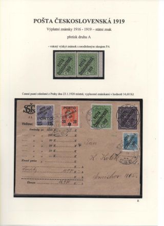 POSTA CESKOSLOVENSKA 1919 – sheet 49