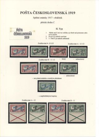 POSTA CESKOSLOVENSKA 1919 – sheet 54