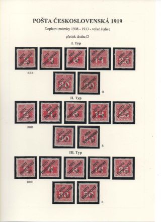 POSTA CESKOSLOVENSKA 1919 – Blatt 69