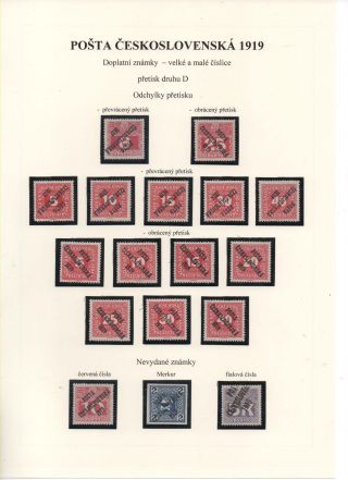 POSTA CESKOSLOVENSKA 1919 – Blatt 72