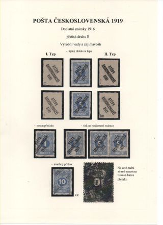 POSTA CESKOSLOVENSKA 1919 – Blatt 75