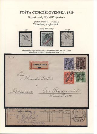 POSTA CESKOSLOVENSKA 1919 – Blatt 78