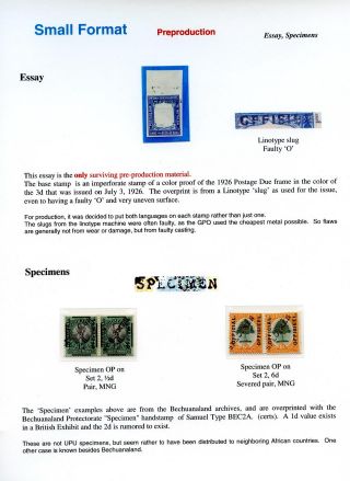 THE "OFFICIAL" OVERPRINTS OF SOUTH AFRICA, 1926-1949 – sheet 2