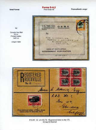 THE "OFFICIAL" OVERPRINTS OF SOUTH AFRICA, 1926-1949 – sheet 8