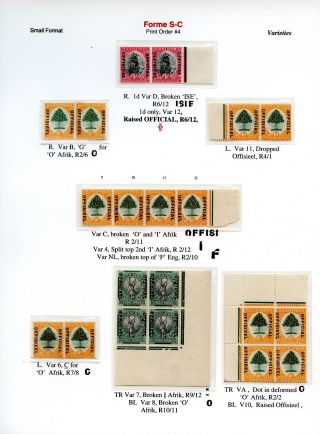 THE "OFFICIAL" OVERPRINTS OF SOUTH AFRICA, 1926-1949 – sheet 12